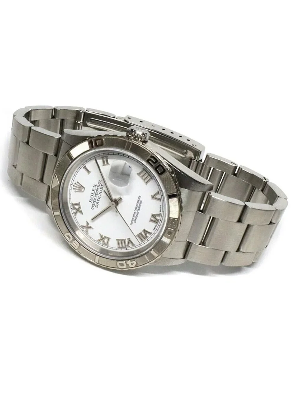 Rolex Datejust Thunderbird Number White Roman WG SS Automatic Winding Watch